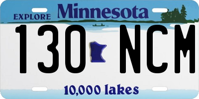 MN license plate 130NCM
