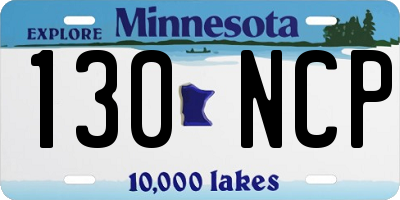 MN license plate 130NCP