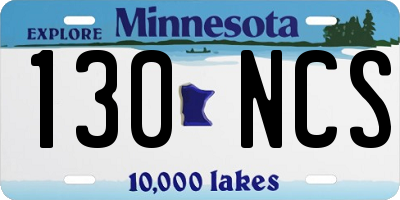 MN license plate 130NCS