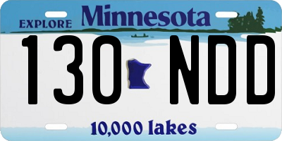 MN license plate 130NDD