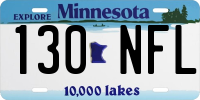 MN license plate 130NFL
