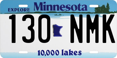 MN license plate 130NMK