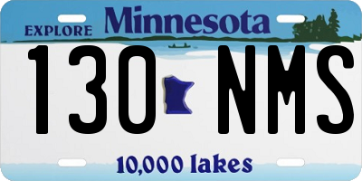 MN license plate 130NMS