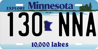 MN license plate 130NNA