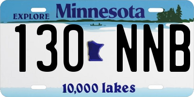 MN license plate 130NNB
