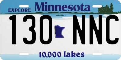 MN license plate 130NNC