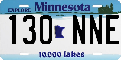 MN license plate 130NNE