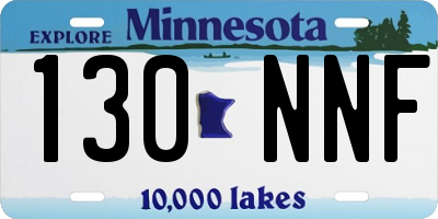 MN license plate 130NNF
