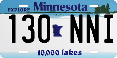 MN license plate 130NNI