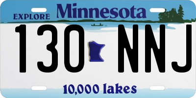 MN license plate 130NNJ