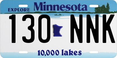 MN license plate 130NNK