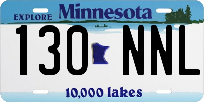 MN license plate 130NNL