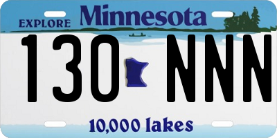 MN license plate 130NNN