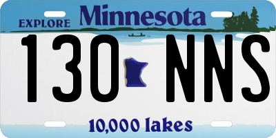 MN license plate 130NNS