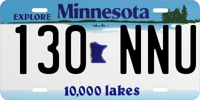 MN license plate 130NNU