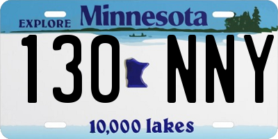 MN license plate 130NNY