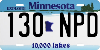 MN license plate 130NPD
