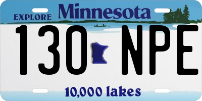 MN license plate 130NPE