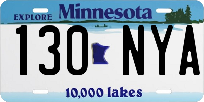 MN license plate 130NYA