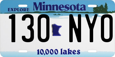 MN license plate 130NYO