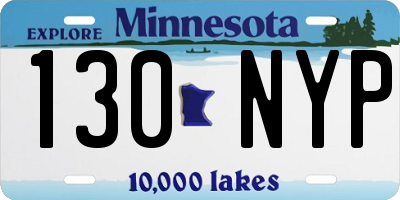 MN license plate 130NYP