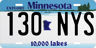 MN license plate 130NYS