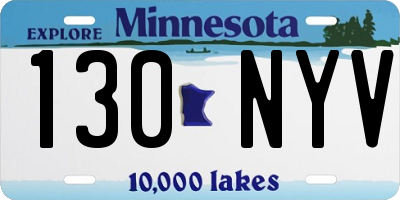 MN license plate 130NYV