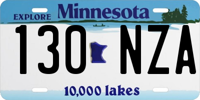 MN license plate 130NZA