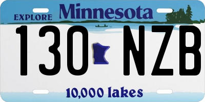 MN license plate 130NZB