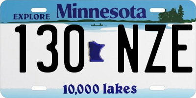 MN license plate 130NZE