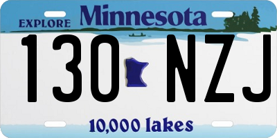 MN license plate 130NZJ