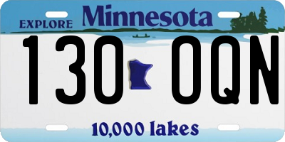 MN license plate 130OQN
