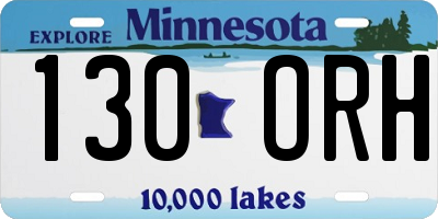 MN license plate 130ORH