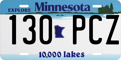 MN license plate 130PCZ