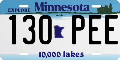 MN license plate 130PEE