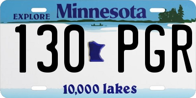 MN license plate 130PGR