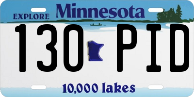 MN license plate 130PID