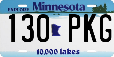 MN license plate 130PKG