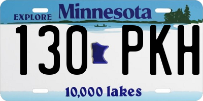 MN license plate 130PKH
