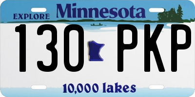 MN license plate 130PKP