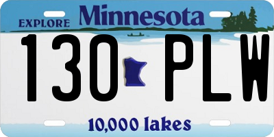 MN license plate 130PLW