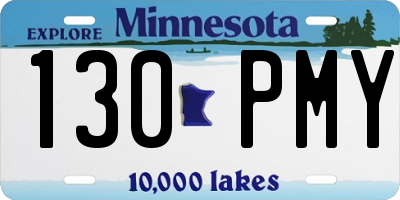 MN license plate 130PMY