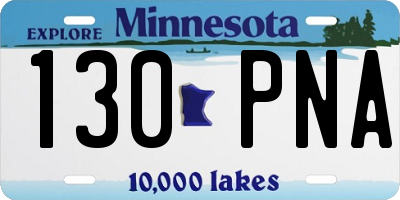 MN license plate 130PNA