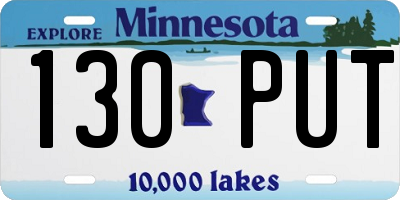 MN license plate 130PUT
