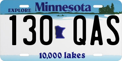 MN license plate 130QAS