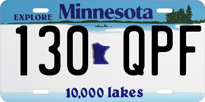 MN license plate 130QPF