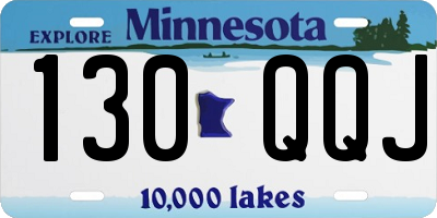 MN license plate 130QQJ