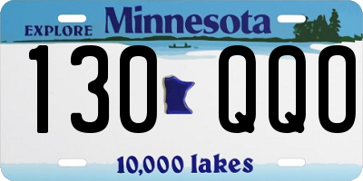 MN license plate 130QQO