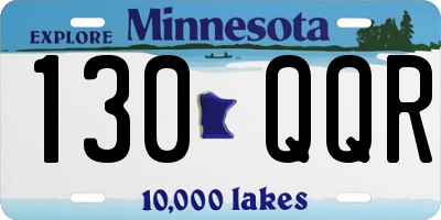MN license plate 130QQR