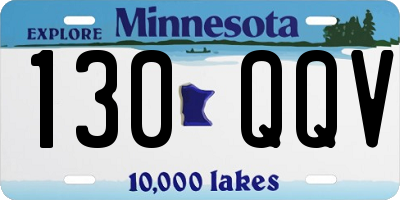 MN license plate 130QQV